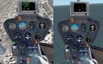 FS2002
                  Robinson R-22 R-44 Photorealistic helicopter panel 